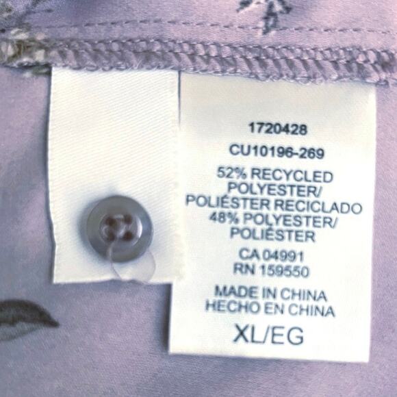 Hilary Radley Top, Purple Floral Shirt, Office, Cottagecore - Picture 6 of 6